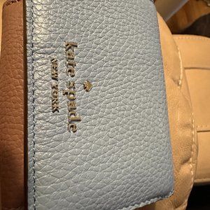Kate Spade Trifold wallet   blue brown beige